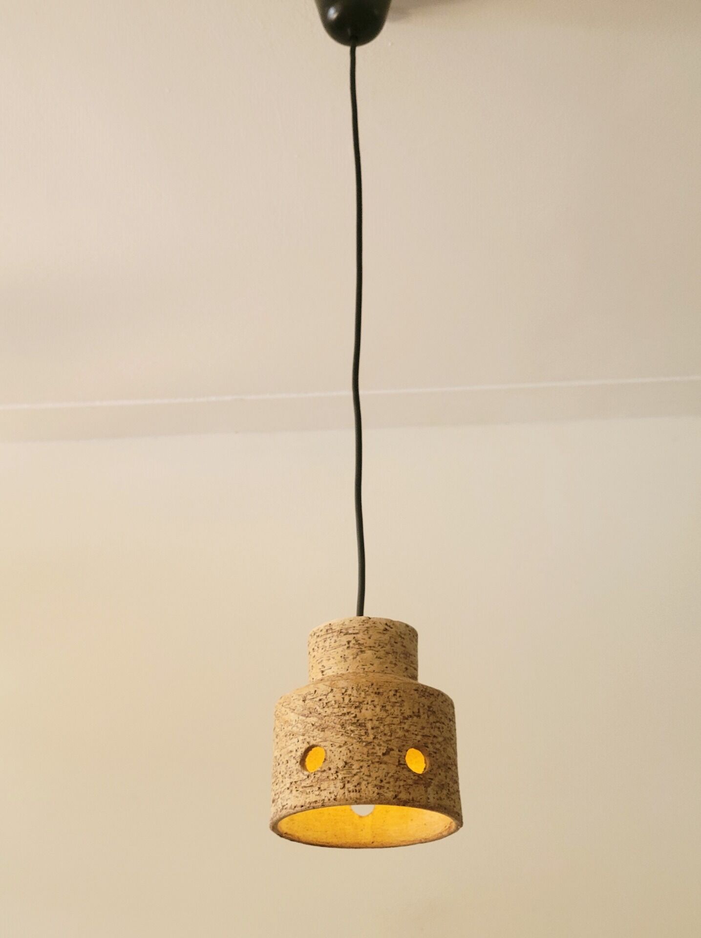 Ceramic pendant lamp, Netherlands 1970