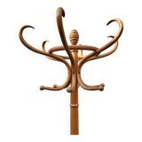 Parrot curved wood coat rack