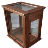 Old glass scale box in teak