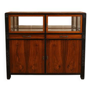 Display cabinet / support library from the Art Deco period in rosewood and wood.