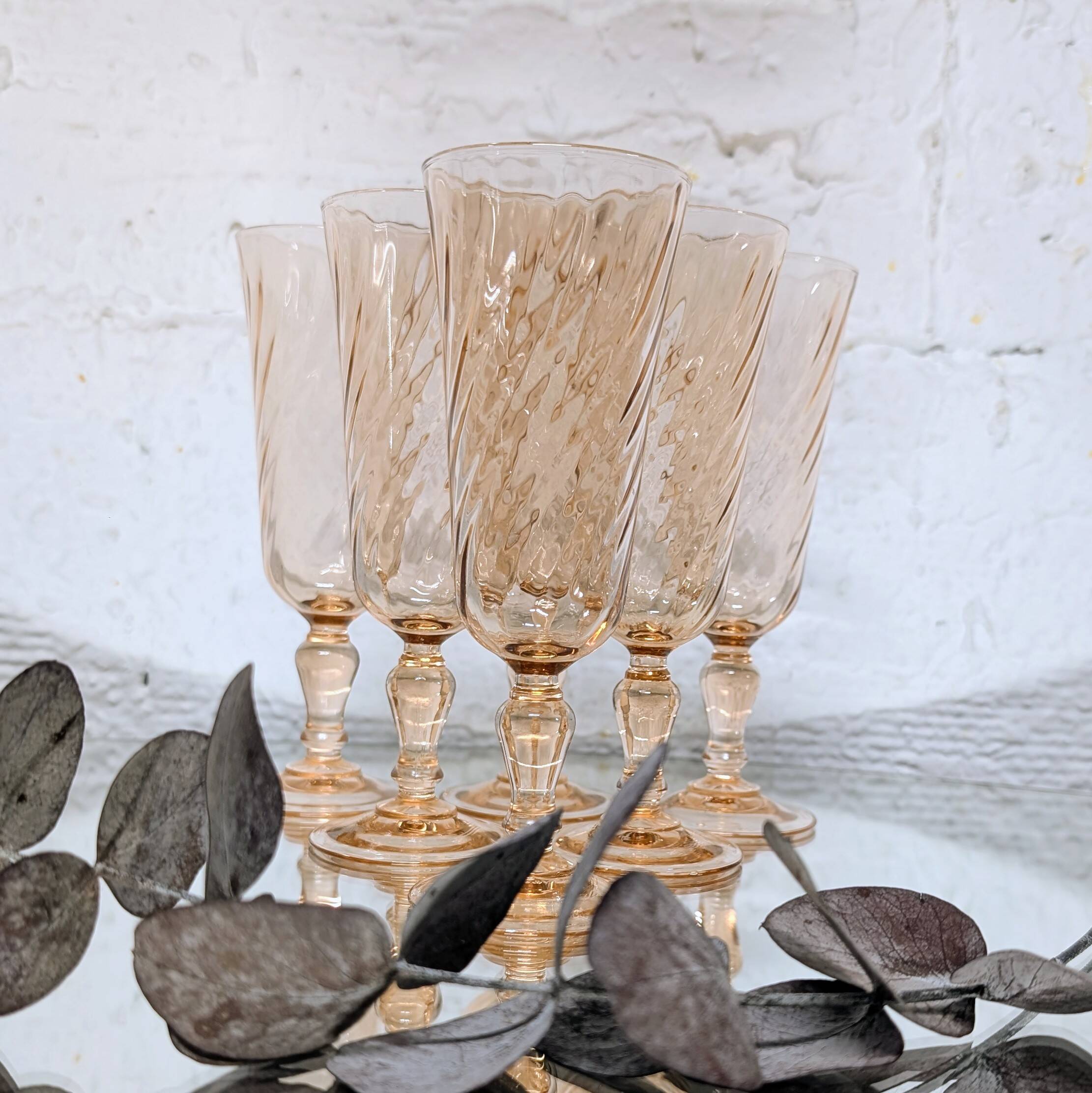 6 Rosaline champagne flutes