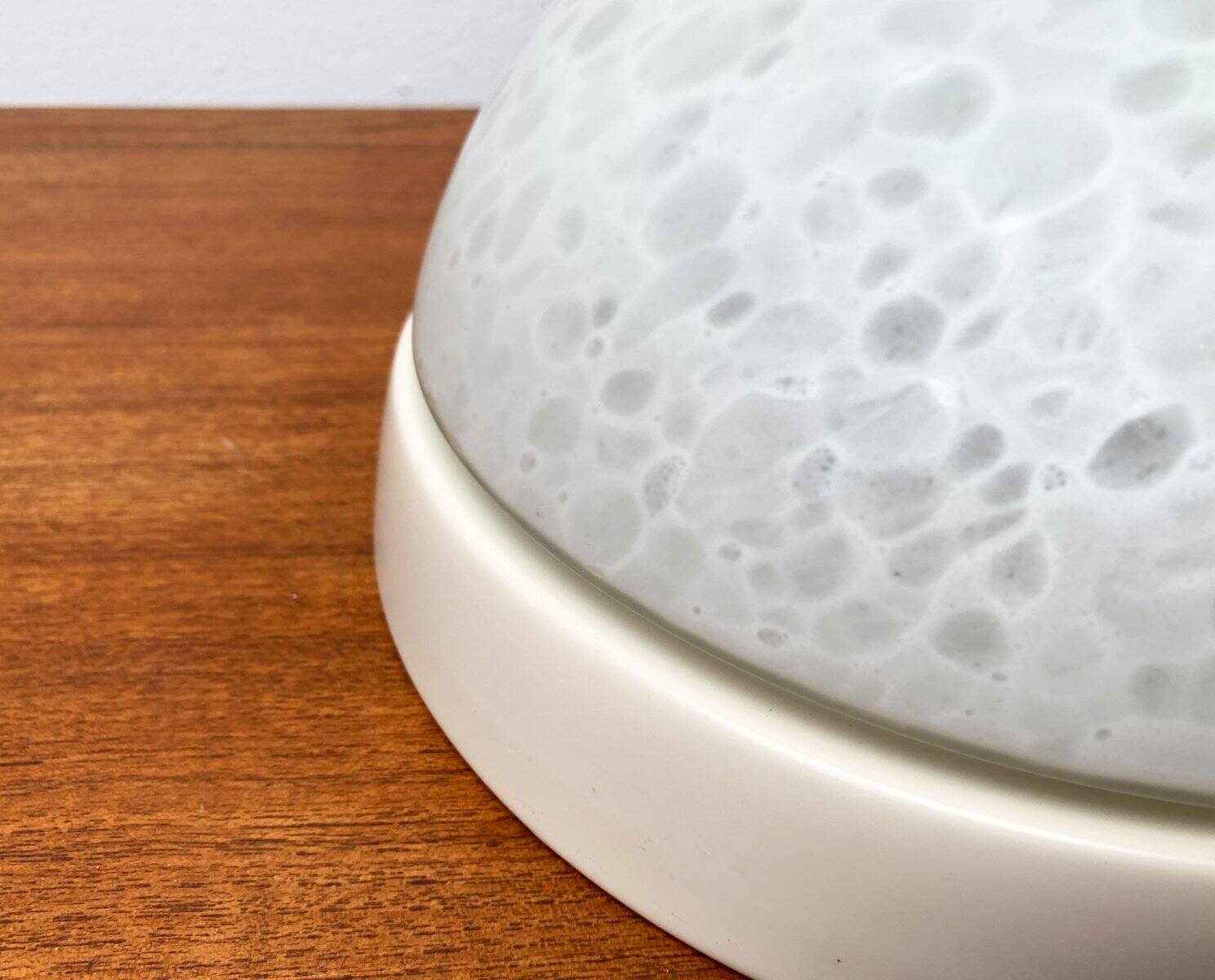 Suspension or wall lamp moon in glass from the vintage German space era by Peill & Putzler, 1970s.