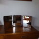 Old tryptic barber mirror