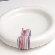Round White Ceramic Catchall by Ambrogio Pozzi with Hand Painted Details, I