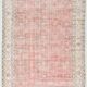 Tapis vintage surdimensionné en laine fait main, couleur pêche pâle, 7 x 11 cm, 219 x 338 cm