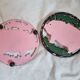 Cast iron underside, pink pig