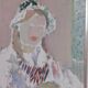 Swedish Oil on Panel “Portrait of Woman” by Rune Persson Vintage& Framed 31×30cm