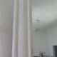Antique trumeau mirror with pearl grey and powdered white patina