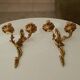 Pair of antique Rococo wall sconces in Louis XV style.