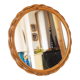 Vintage rattan sun mirror