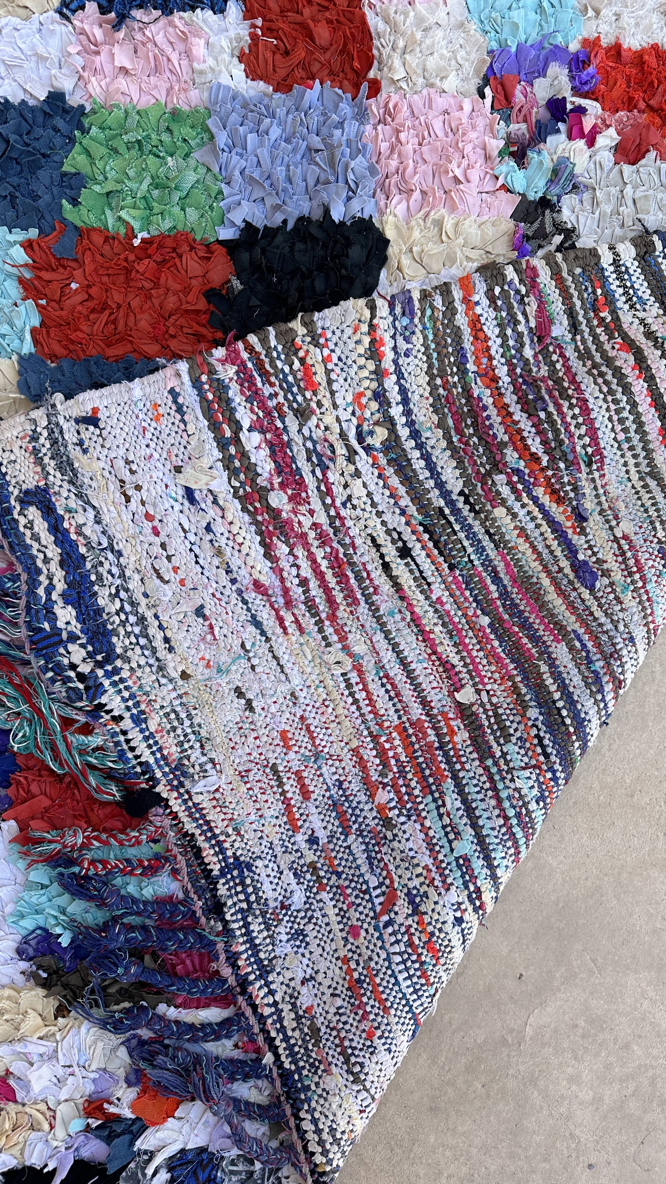 Moroccan carpet Boucherouite colored - 120 x 216 cm