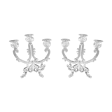 Paire de chandeliers Murano en verre soufflé