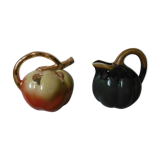 Ceramic pitchers from the 60s apple shape