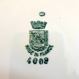 6 flat plates saint Amand tone green series 4003