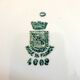 6 flat plates saint Amand tone green series 4003