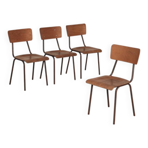 lot de 4 chaises d'école