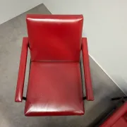 Ensemble de 3 fauteuils rouges de style mid-century moderne, Tchécoslovaquie, années 1970.