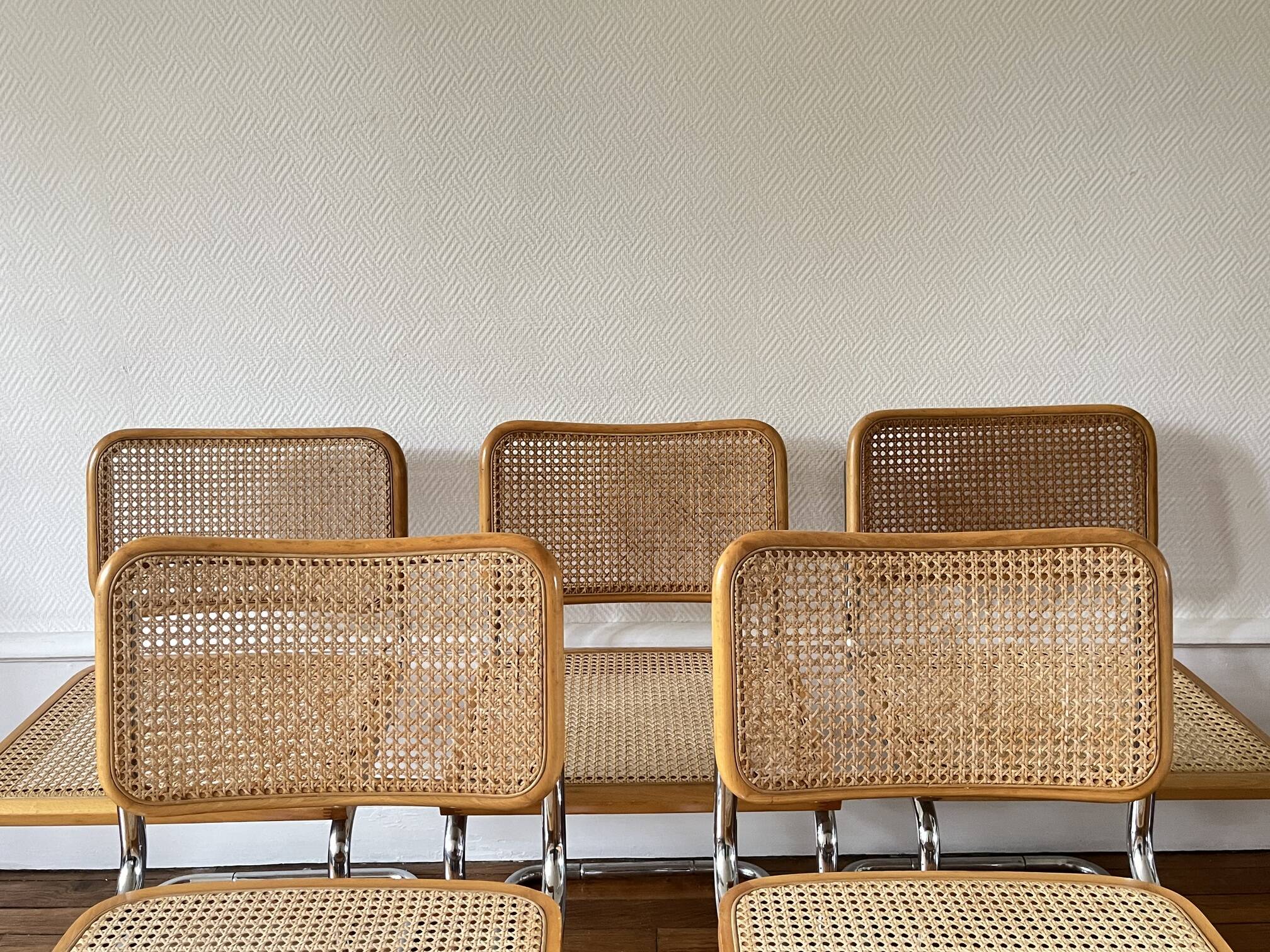 Lot of 5 cesca b32 by marcel breuer made in italy