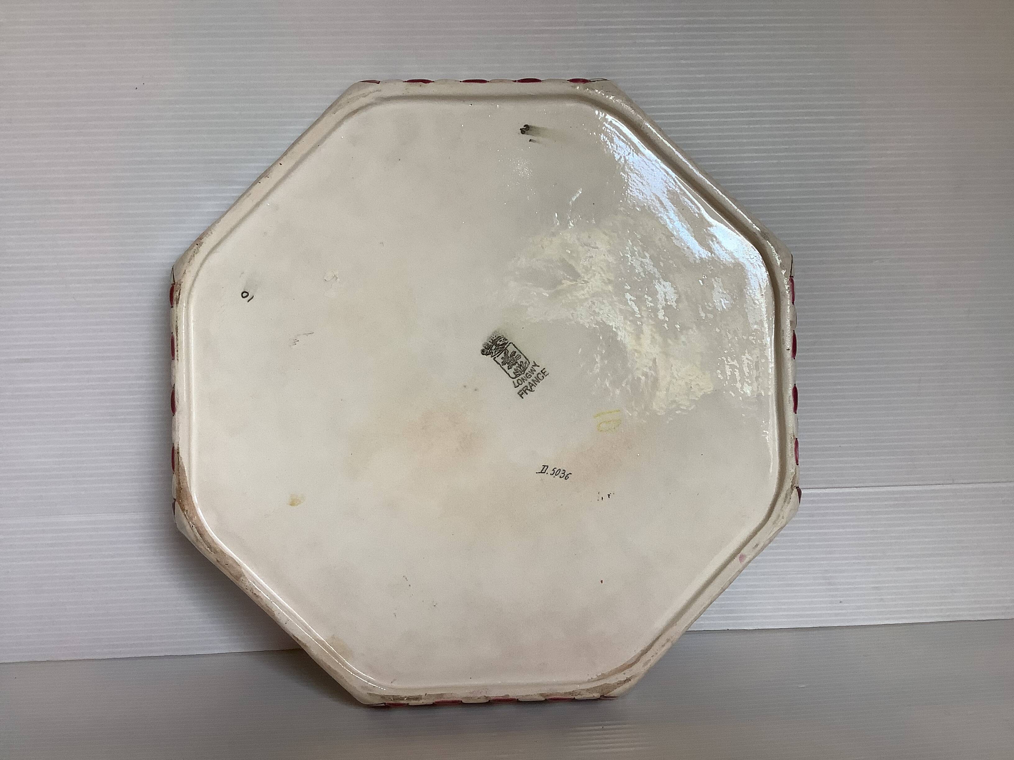 Longwy octagonal tray dish