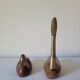 Duck and swan in brass and wood