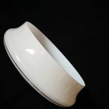pendant lamp/lampshade/art deco in white opaline/gold lines