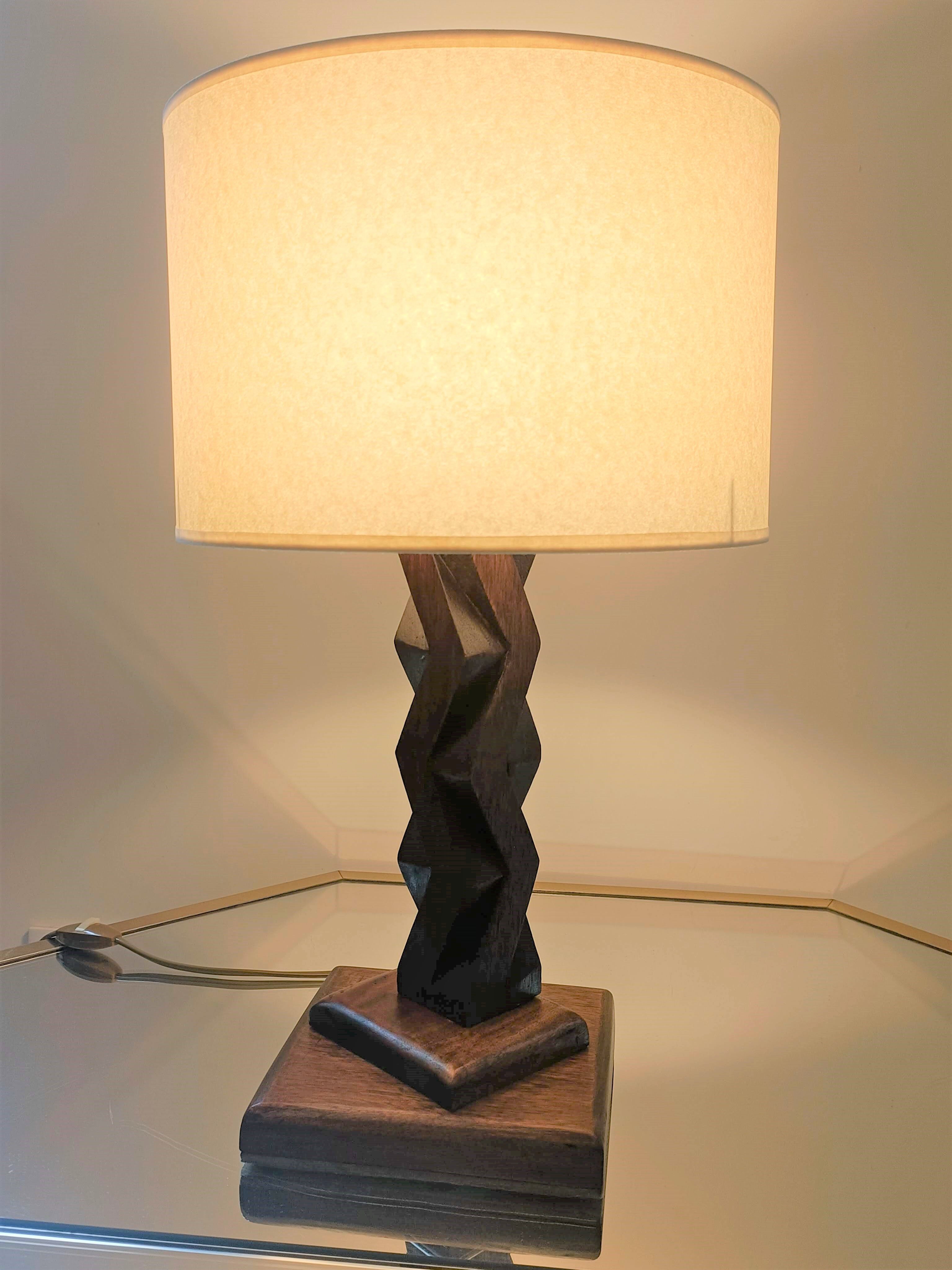 Lamp wooden sculpture, 1950