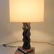 Lampe sculpture en bois, 1950