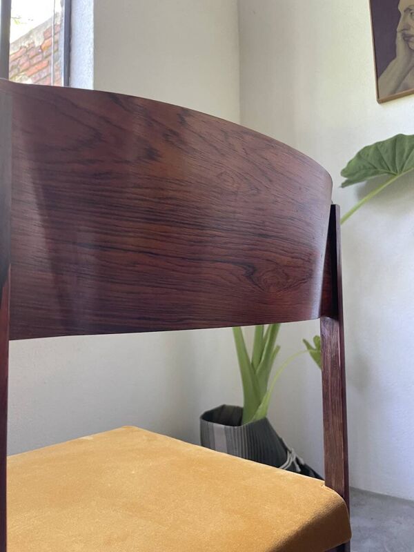 Bureau et sa chaise scandinave palissandre