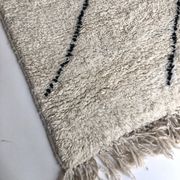 Moroccan Berber carpet Beni Ouarain with black graphic patterns 2,36x1.55m