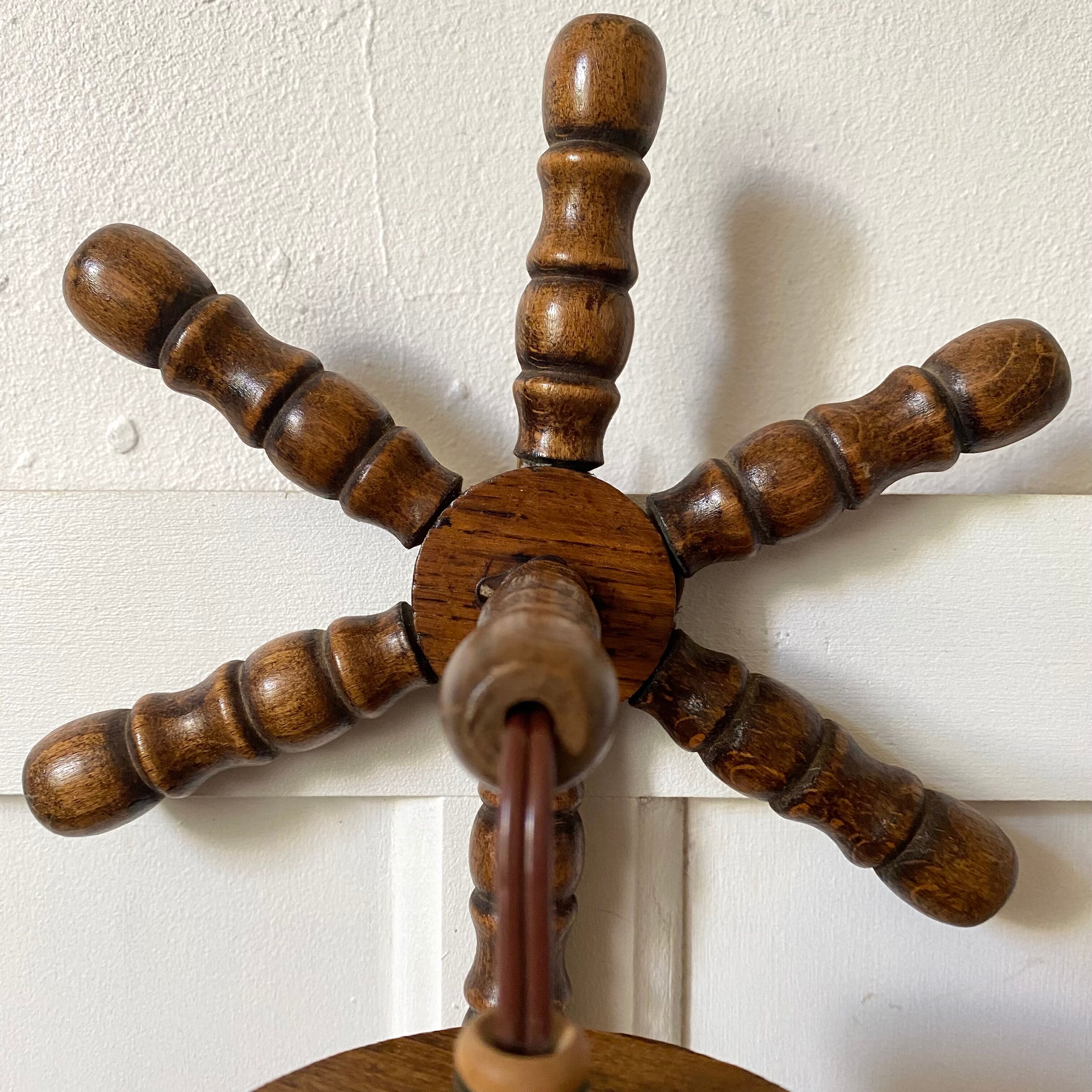 Pair of turned wood wall lights, 1960s