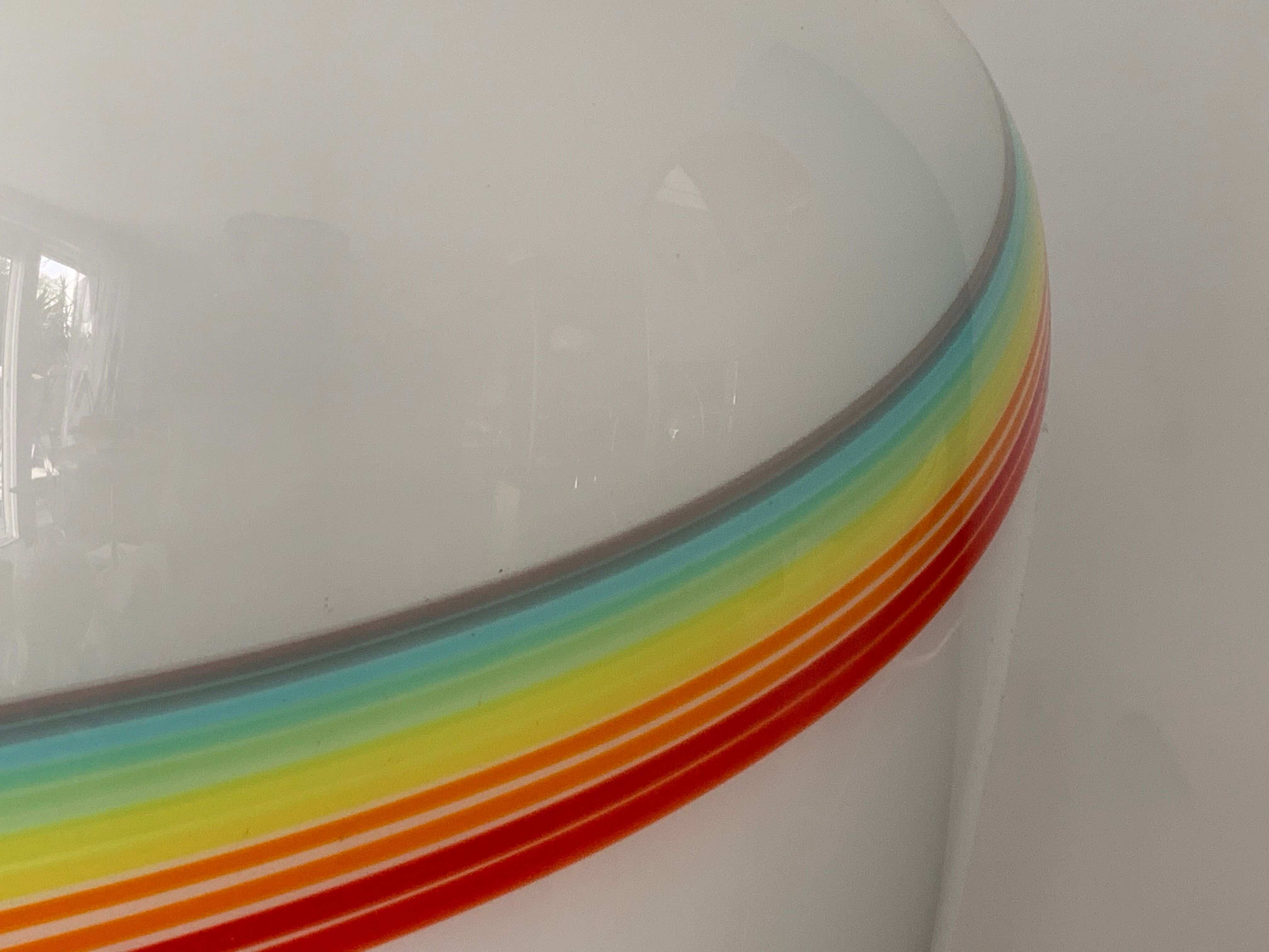 Lampe en verre Vetri Murano rainbow arc en ciel 1970