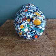 Murano polychrome blown glass vase