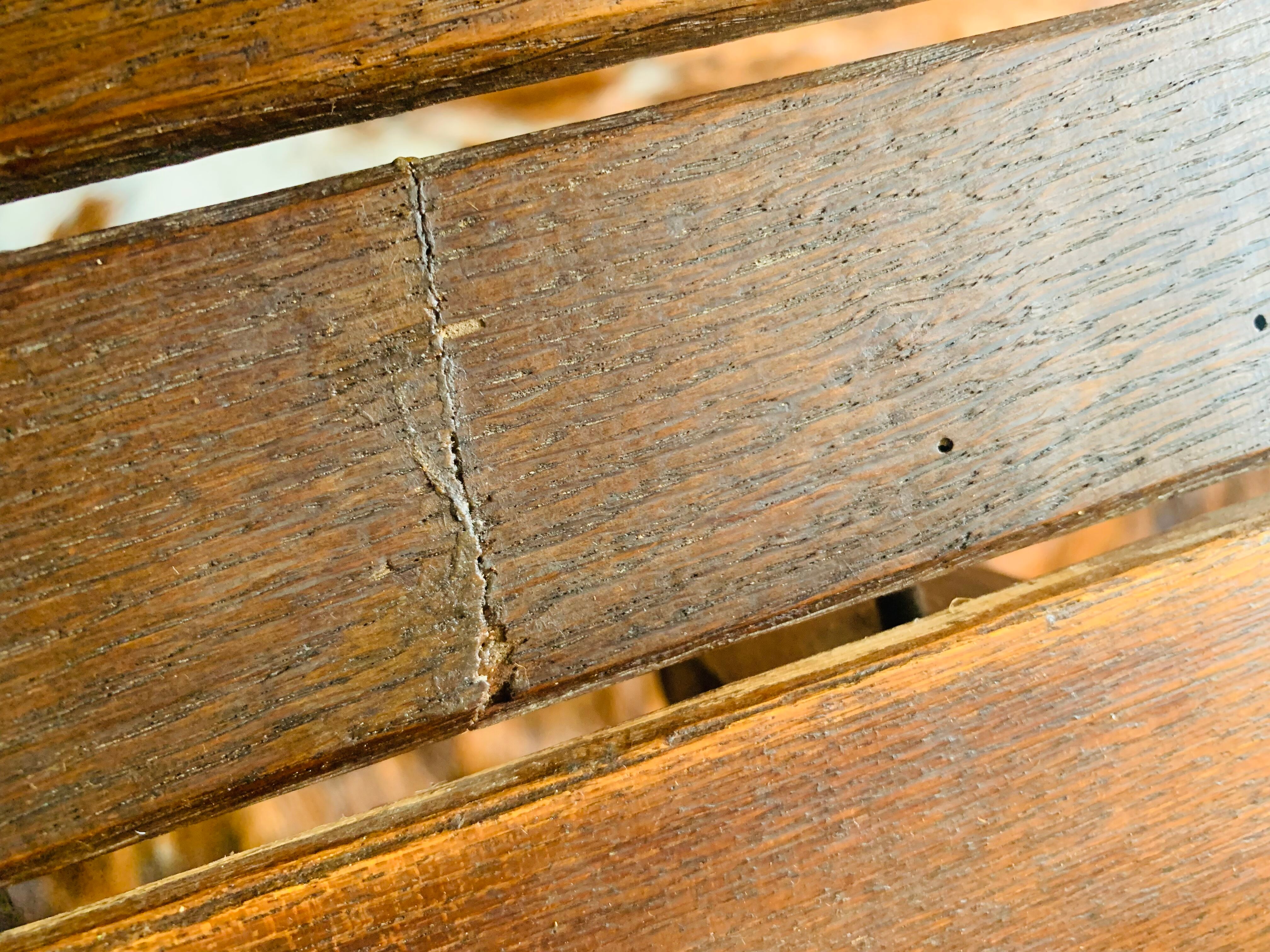 Ensemble de 5 chaises en bois, travail artisanal