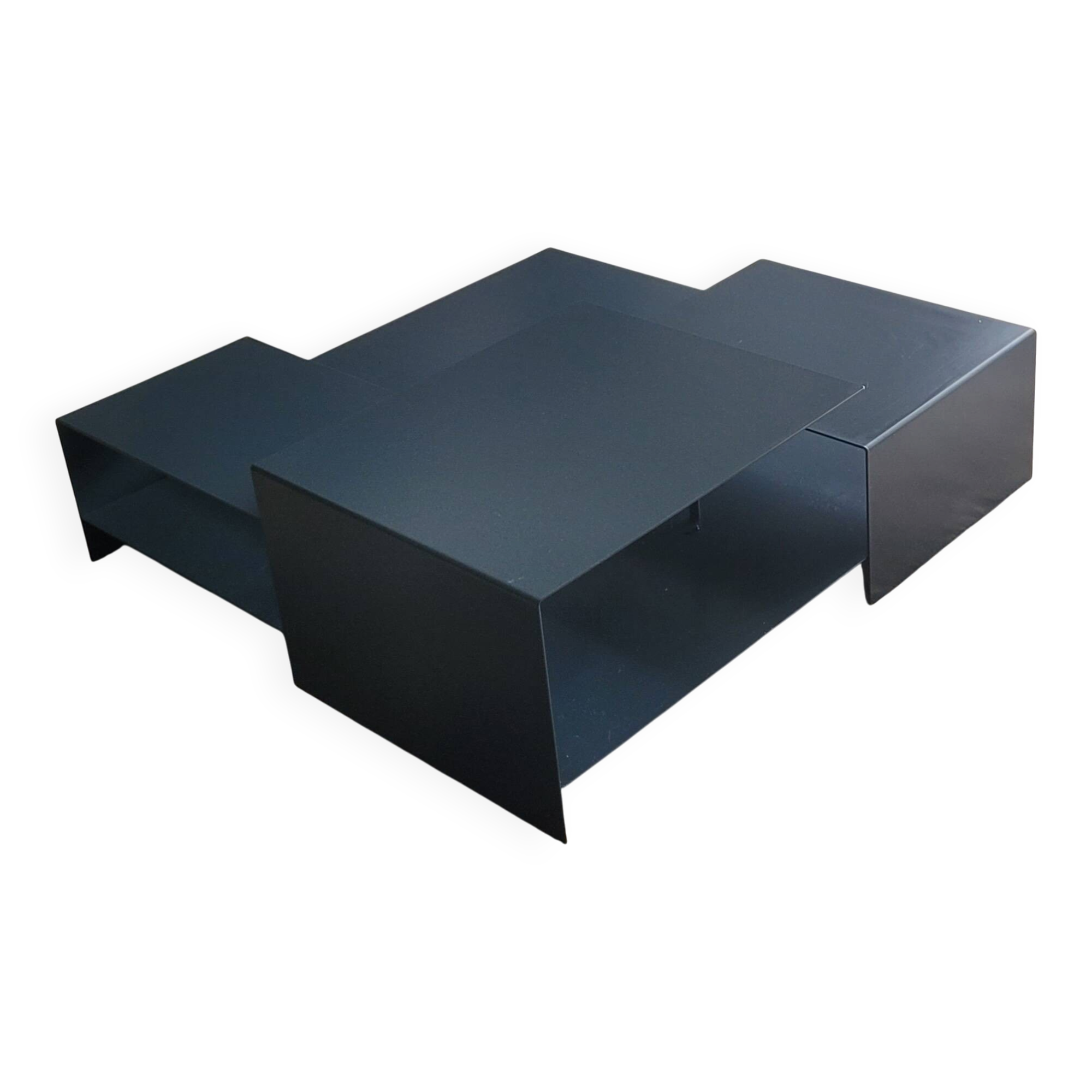 Table basse living divani b2 metal gris