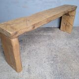 Solid wood bench patinated 120cm