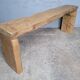 Solid wood bench patinated 120cm