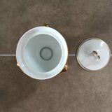 Pot couvert en porcelaine blanche
