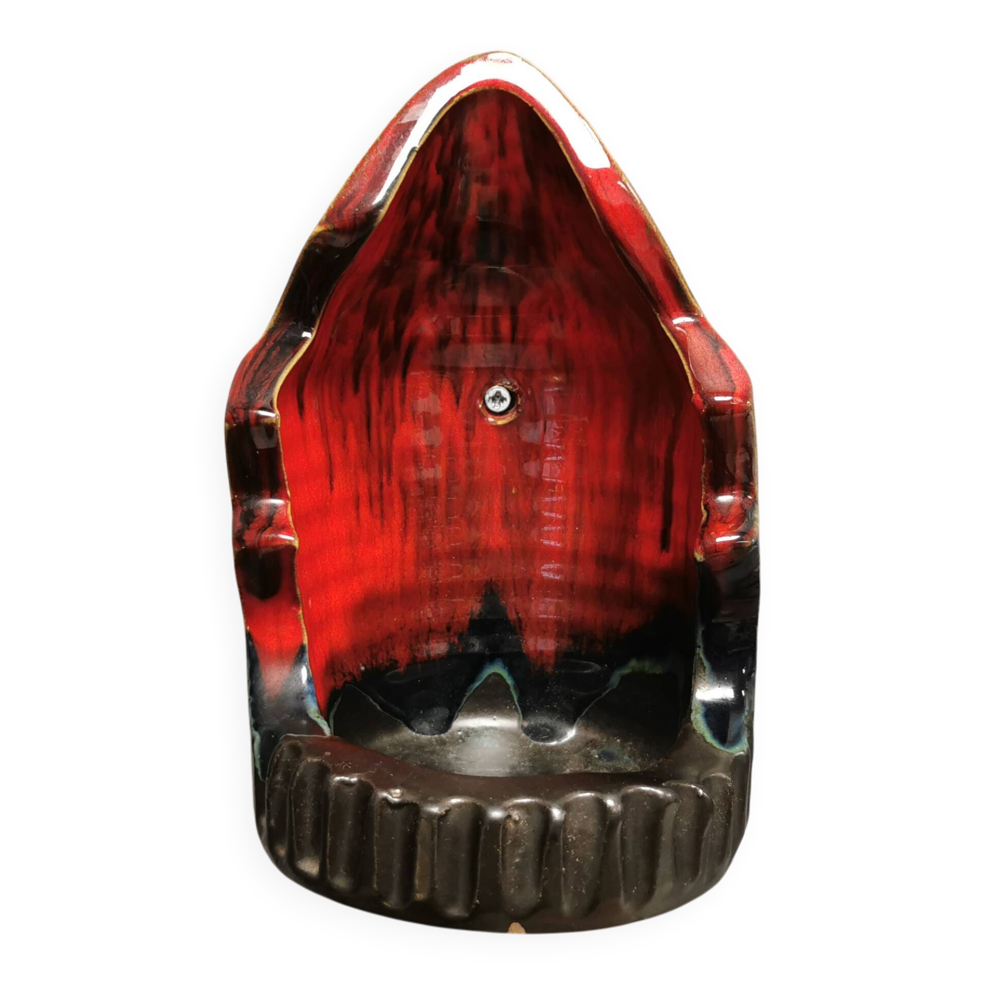 Wall-mounted candle holder for block candles. Ernst Faxe Denmark 1960s