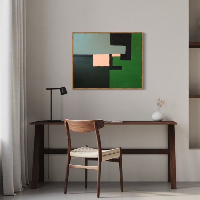 Abstract green to block