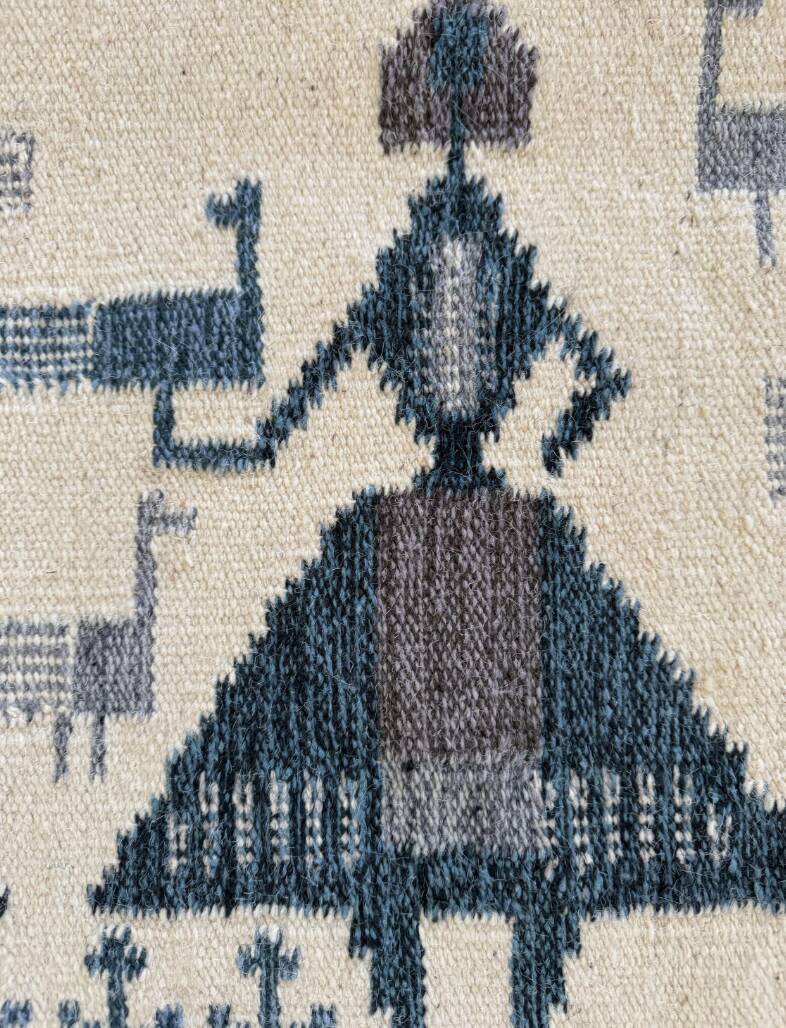 Vintage Gobelin /Tapestry/Kelim, swedish, wool hanging, handmade, 1960s