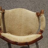 Pair of Louis XVI armchairs, upholstered in giraffe-pattern velvet