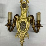 Paire d’appliques classiques en bronze doré