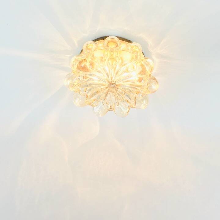 Large Amber Bubble Glass Ceiling Light By Helena Tynell For Limburg, 1960s