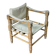 White leather safari chair