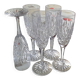 Champagne flutes from the Chantilly service by Cristallerie Saint-Louis.