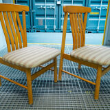 Pair of wide chairs made of solid wood Toyo Furniture made in Japan