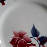 Old flat plates mismatched in earthenware