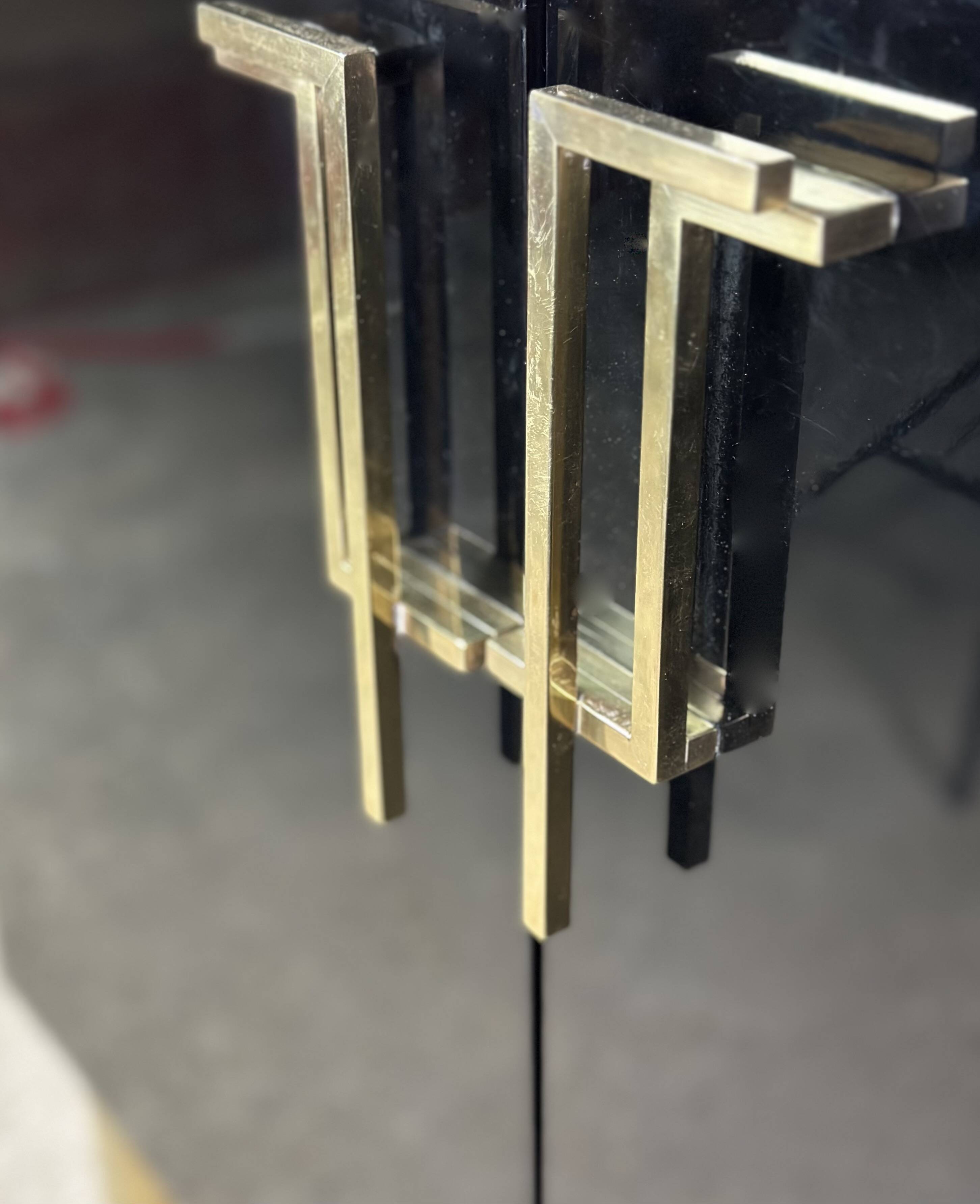 Guy Lefevre black lacquer storage unit 1970