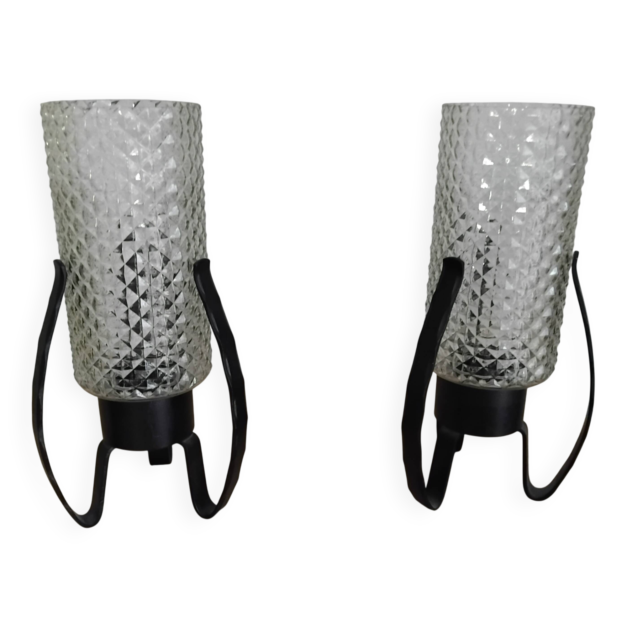 Pair of vintage candle holders from the 50s and 60s design.