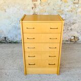Vintage chest of drawers with 5 drawers by Capelle circa 70's